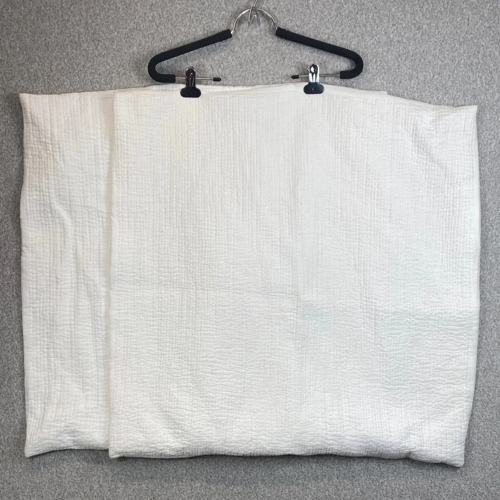 Olivia & Oliver cotton shams European square neutral quilted farmhouse cottage